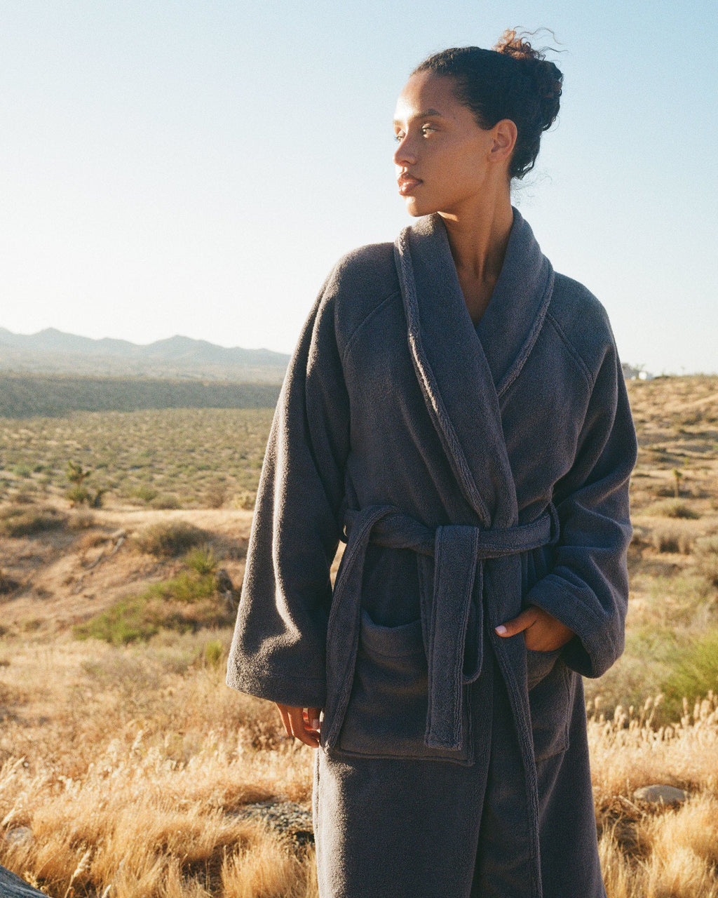 Classic Plush Cotton Terry Robe Dusk