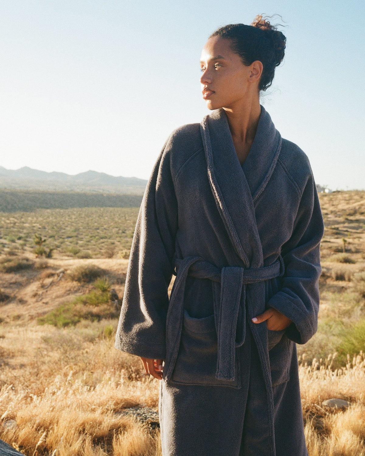 Classic Plush Cotton Terry Robe Dusk