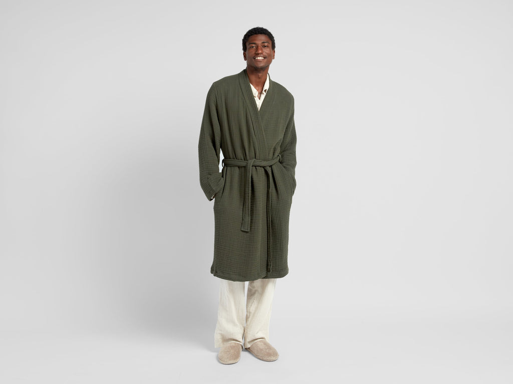 Cloud Cotton Robe Evergreen