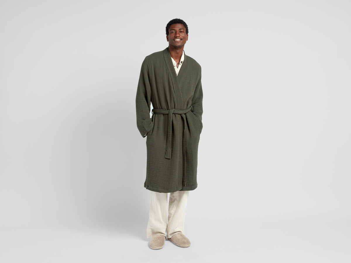 Cloud Cotton Robe Evergreen