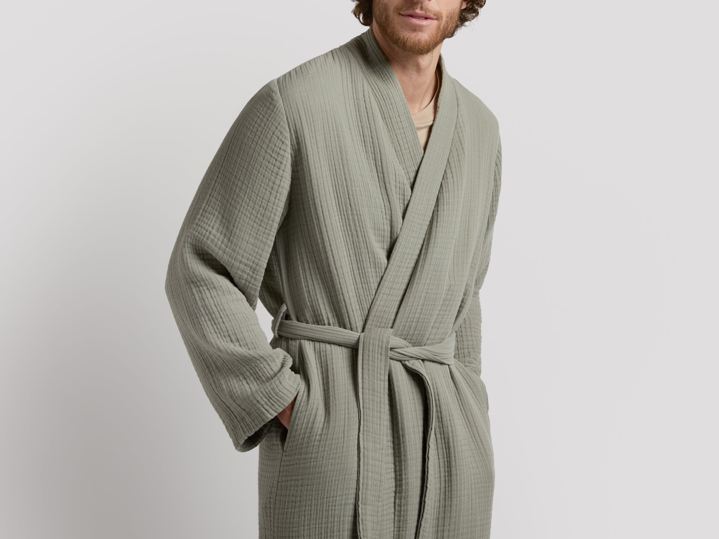 Cloud Cotton Robe Moss