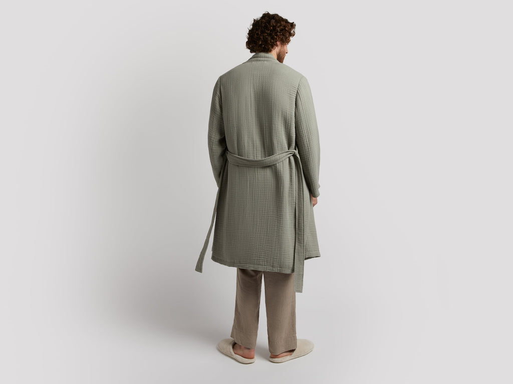 Cloud Cotton Robe Moss