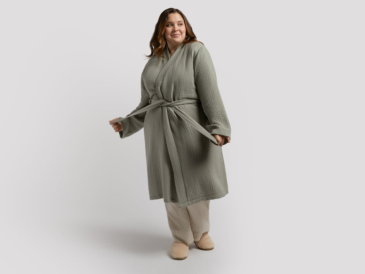 Cloud Cotton Robe Moss