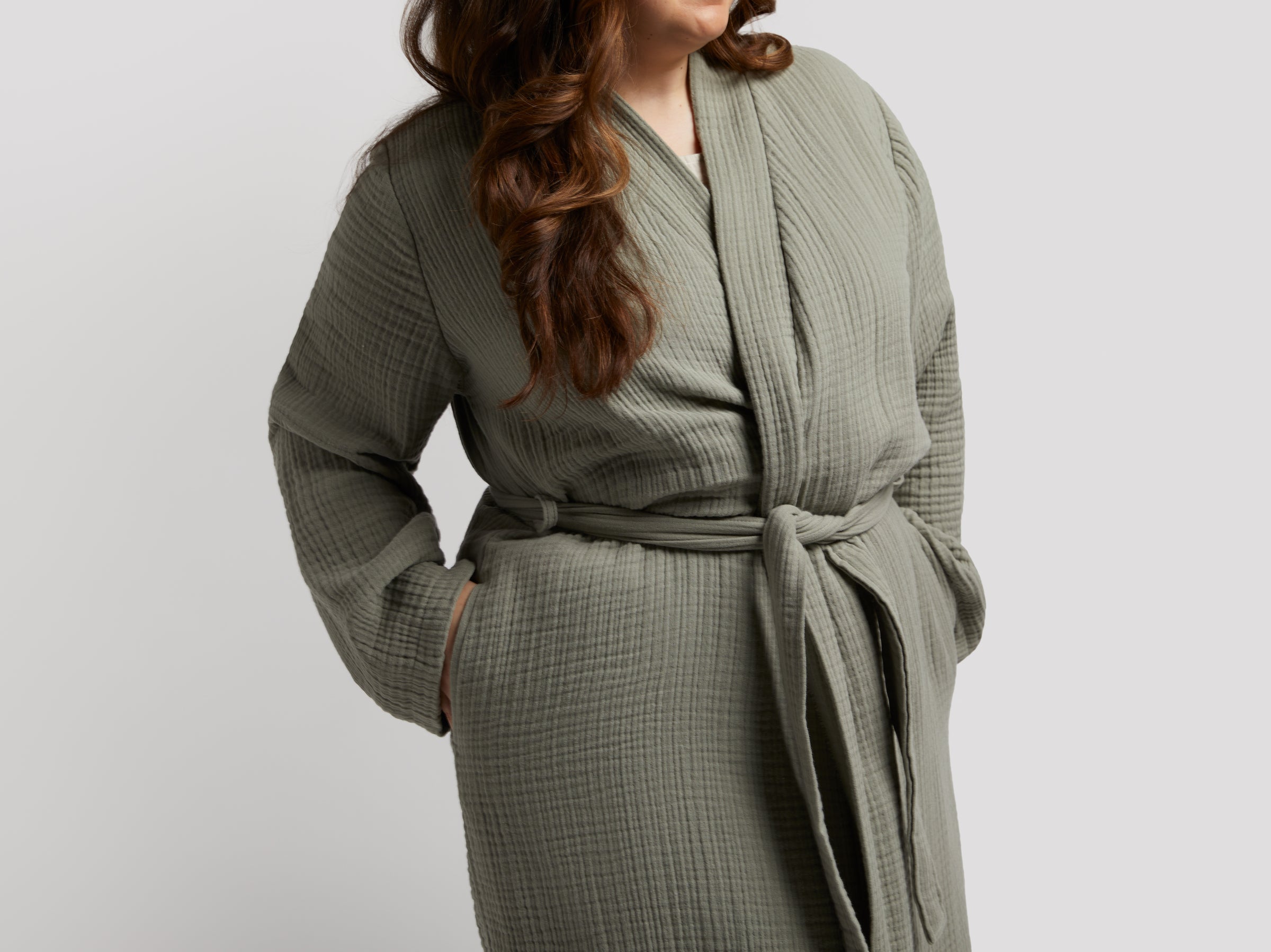 Cloud Cotton Robe Moss