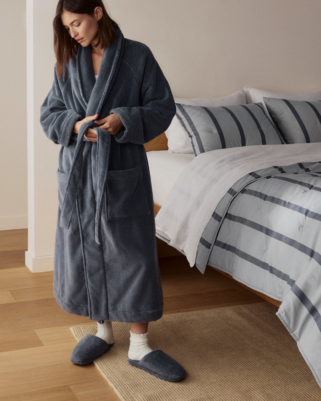 Classic Plush Cotton Terry Robe Dusk