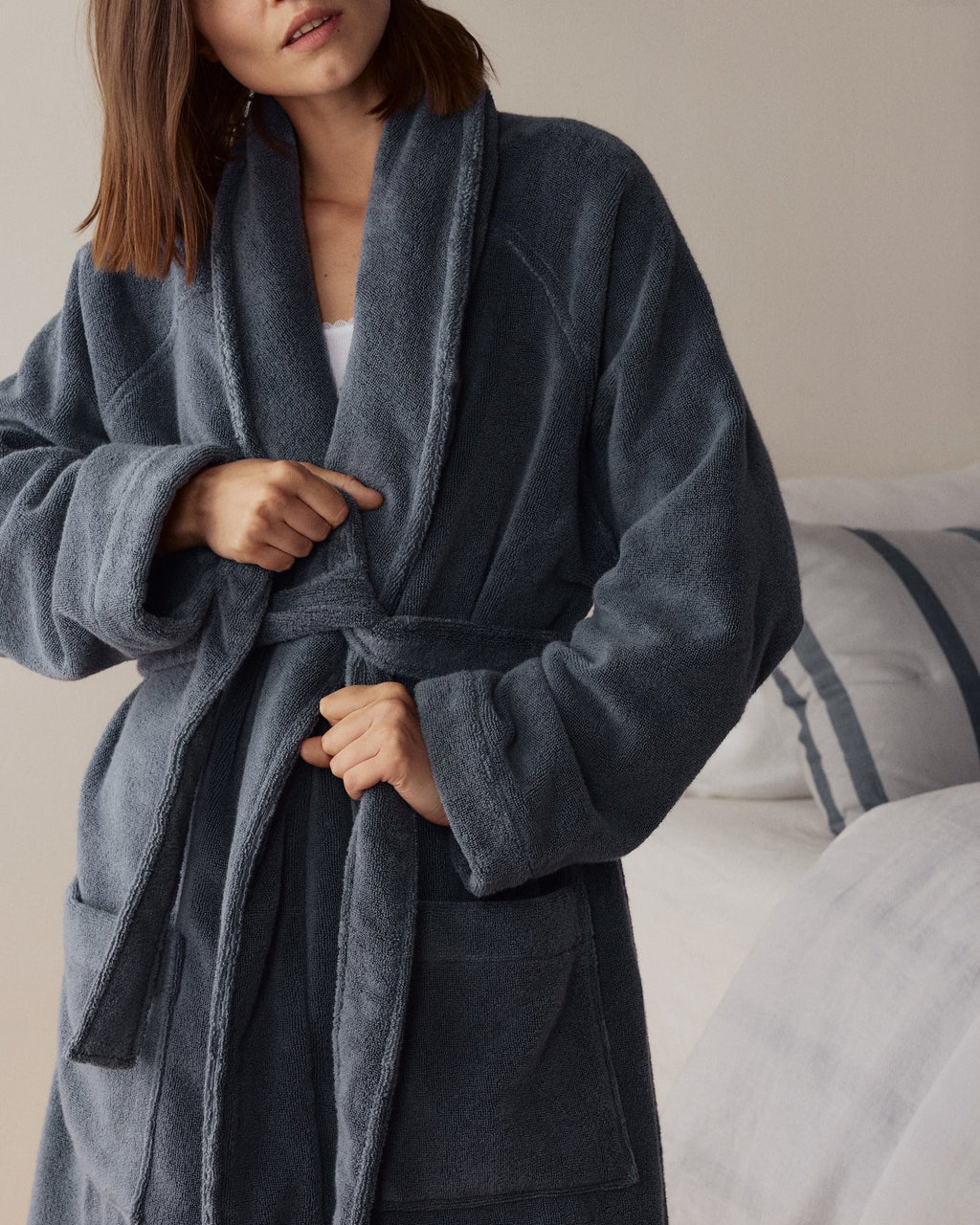 Classic Plush Cotton Terry Robe Dusk