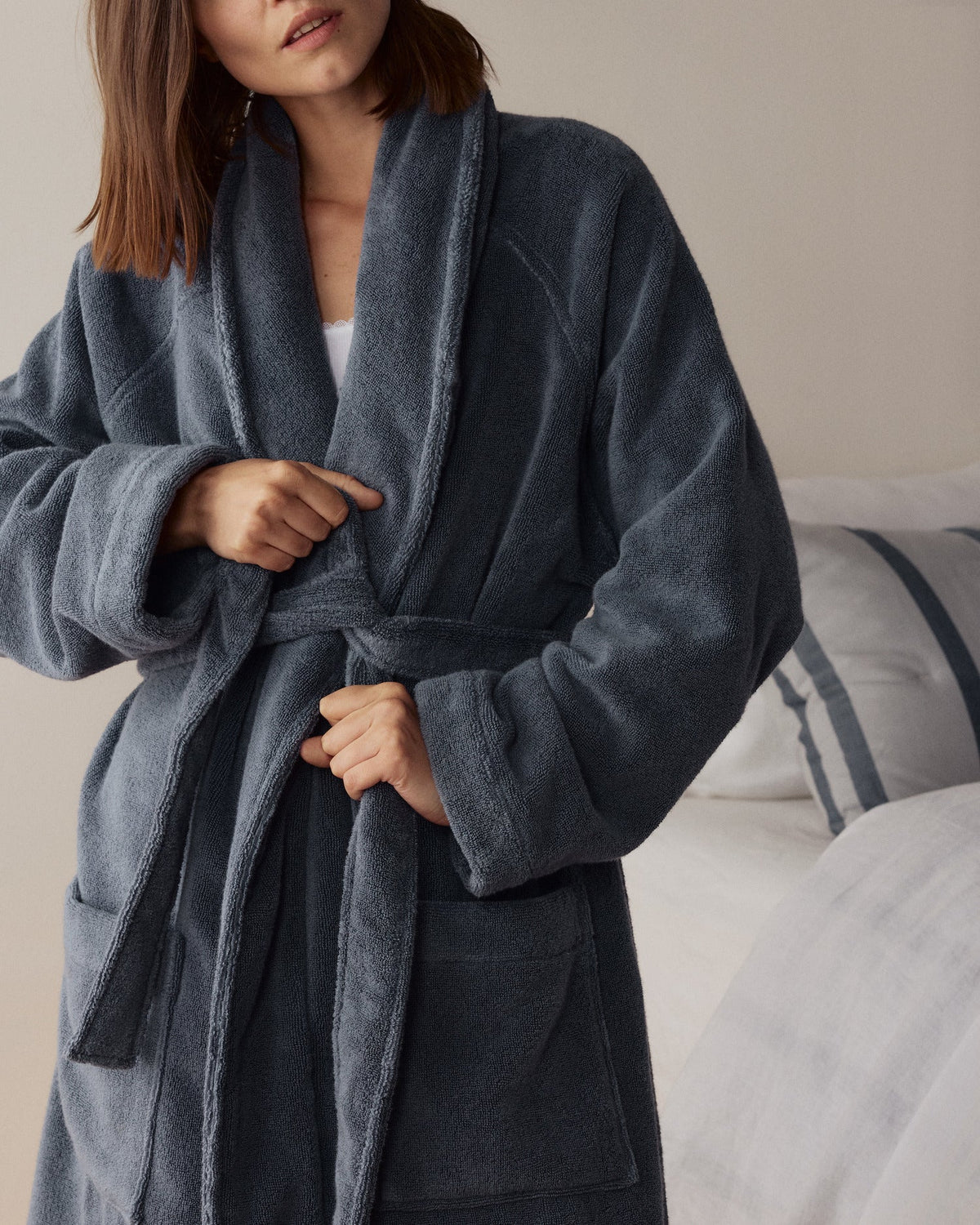 Classic Plush Cotton Terry Robe Dusk