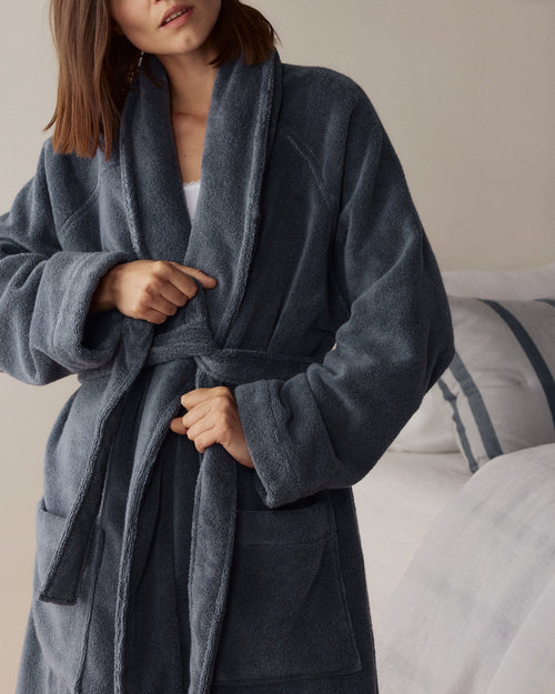 Classic Plush Cotton Terry Robe Dusk