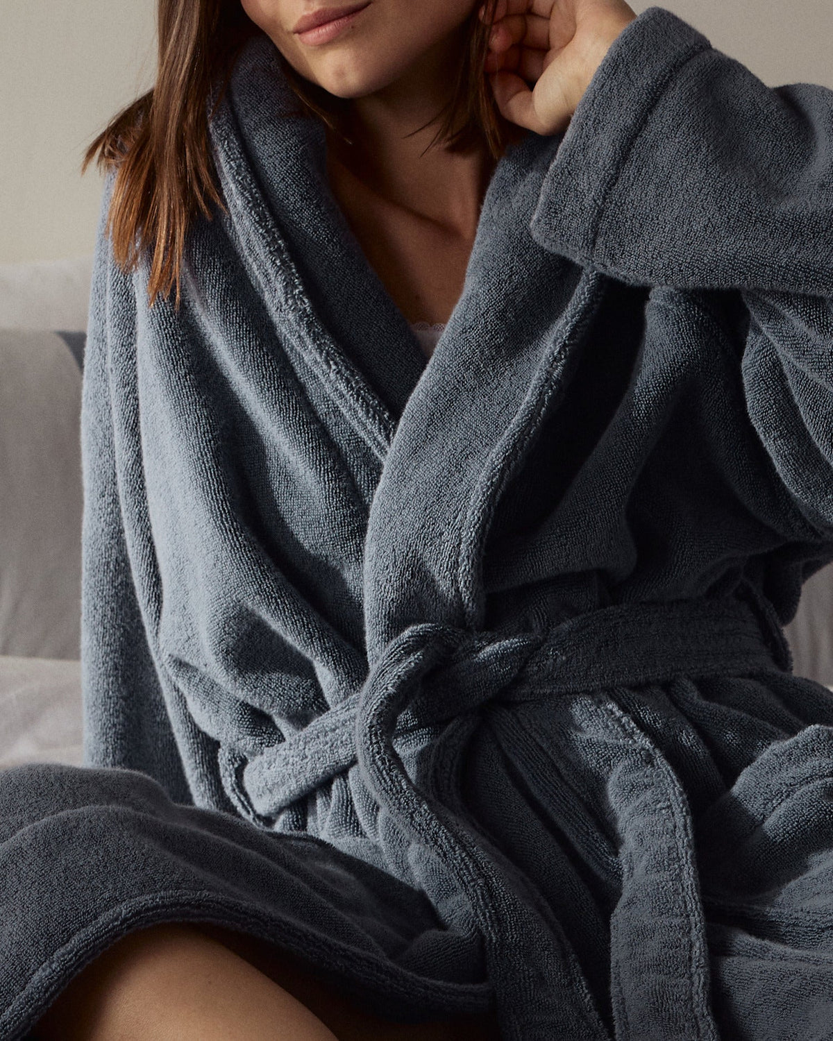 Classic Plush Cotton Terry Robe Dusk