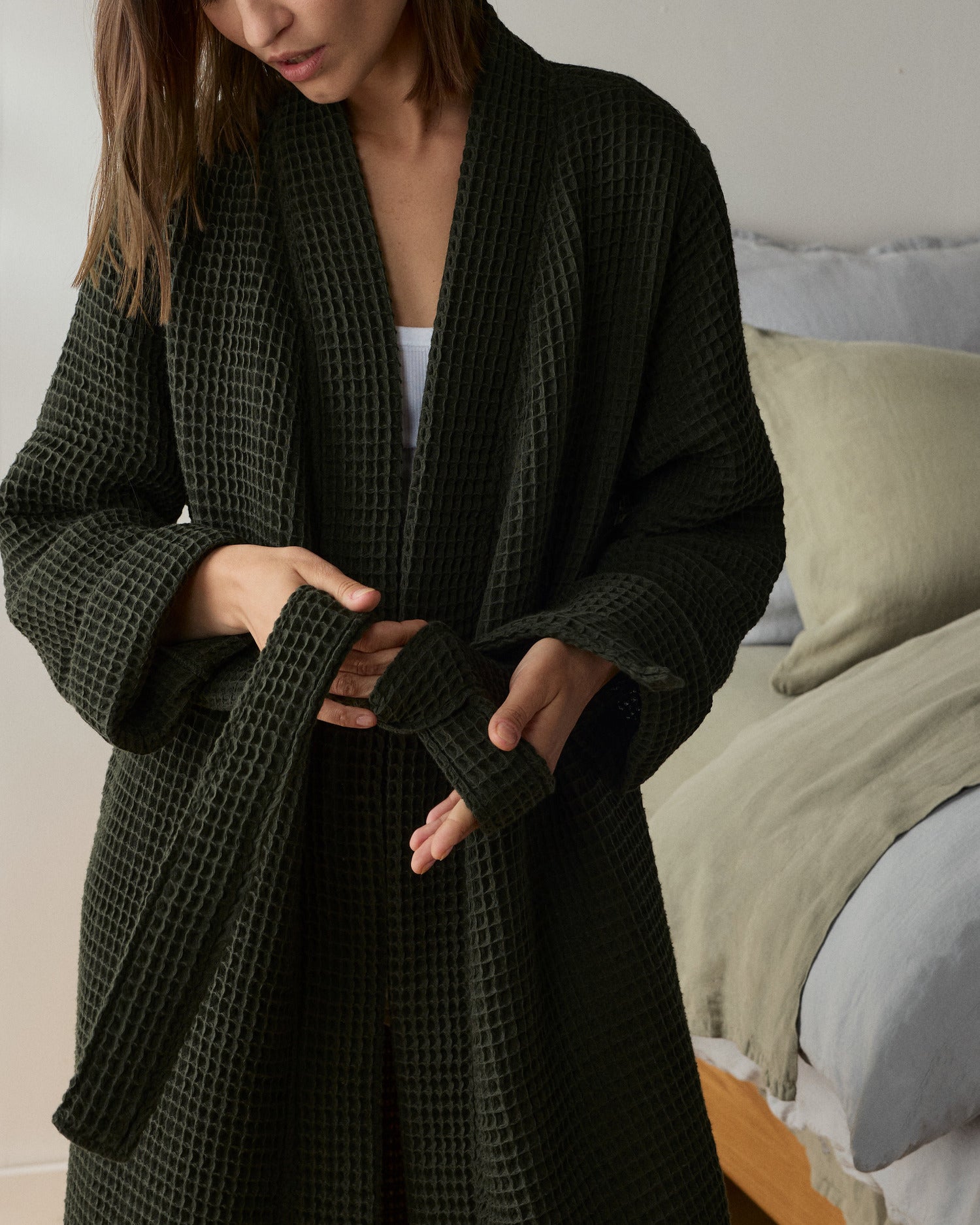 Waffle Robe Evergreen