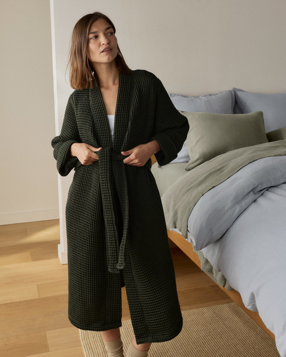 Waffle Robe Evergreen