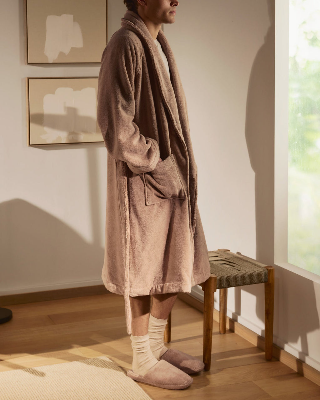Classic Plush Cotton Terry Robe Adobe
