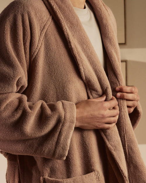 Classic Plush Cotton Terry Robe Adobe