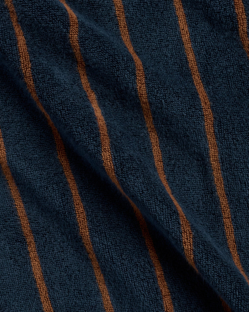 Turkish Cotton Stripe Robe Ink with Tobacco