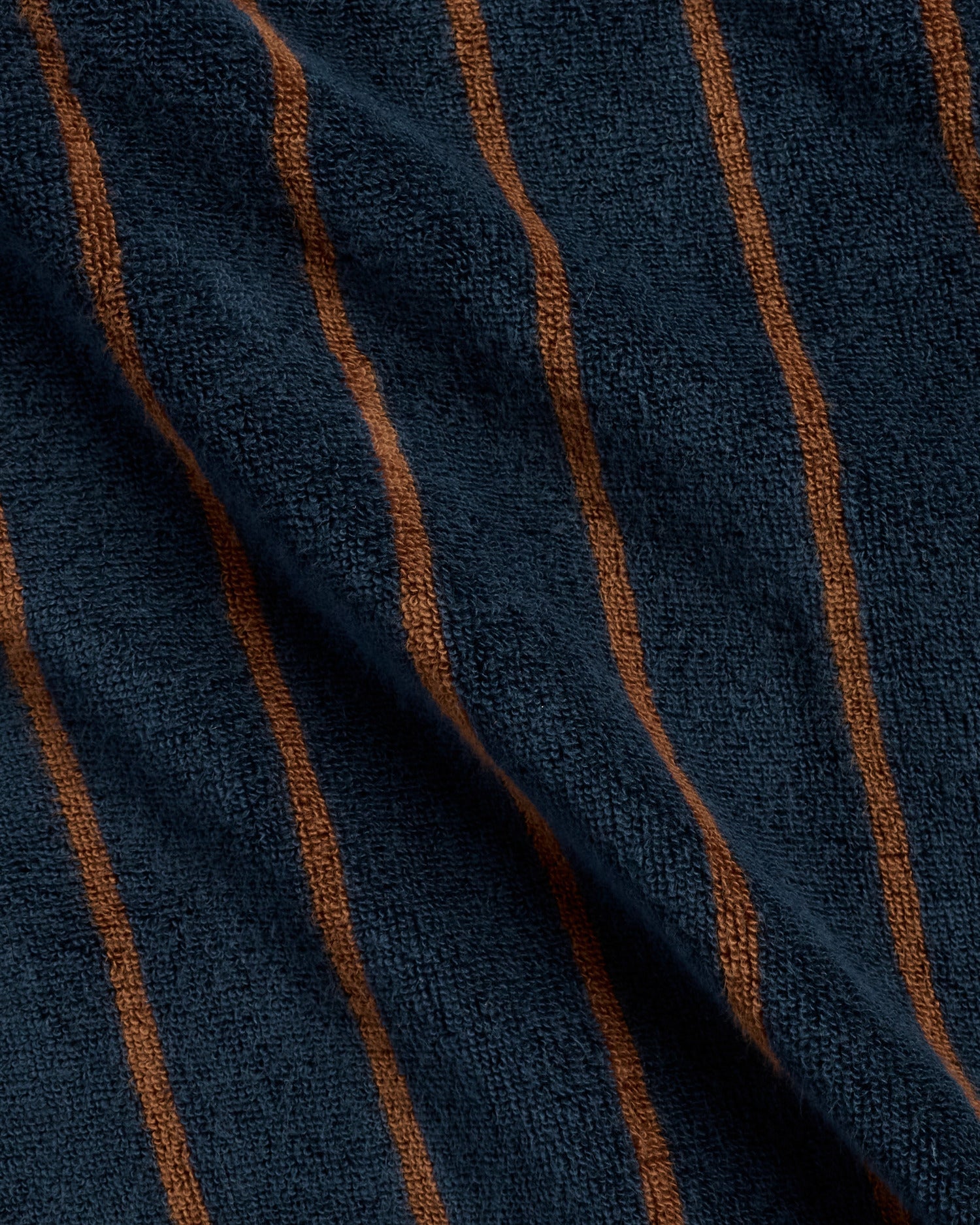 Turkish Cotton Stripe Robe Ink with Tobacco