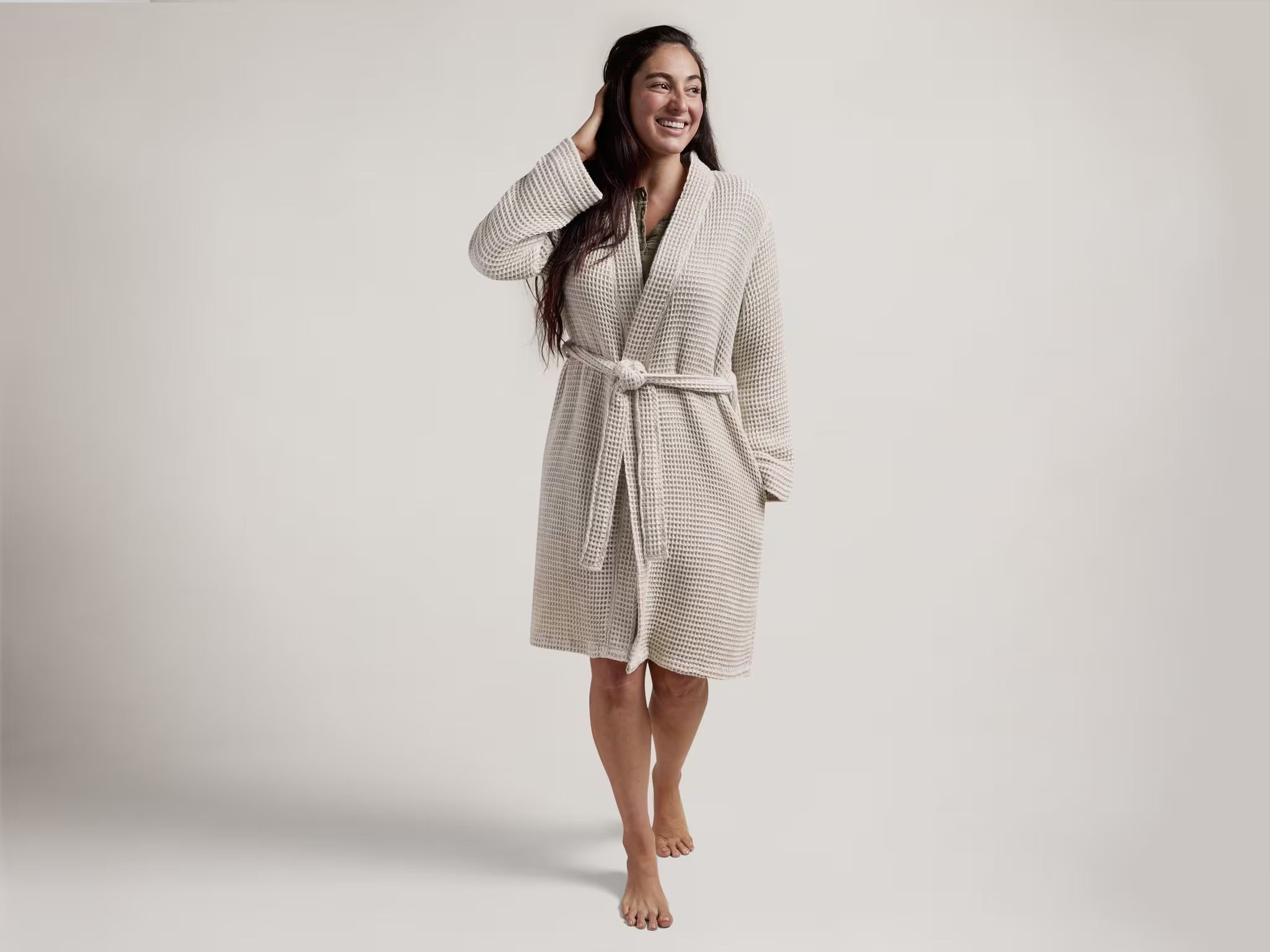 Waffle Robe Tan